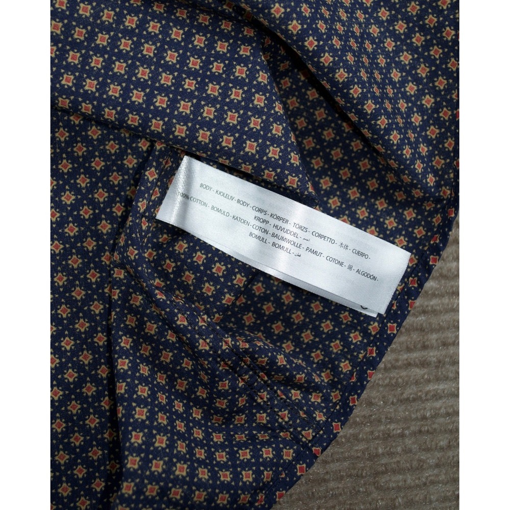 Ariat Navy Wrinkle Free Briggs Geo Print Western Shirt Long Sleeve L - Picture 10 of 12